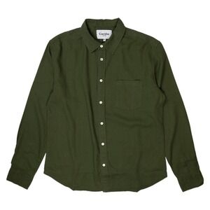 Corridor New York Olive Twill Long Sleeve Button Down Shirt Men's XXL